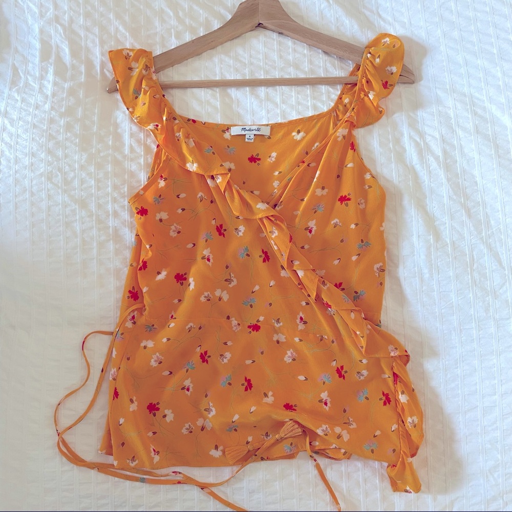 Madewell Silk Wrap Top